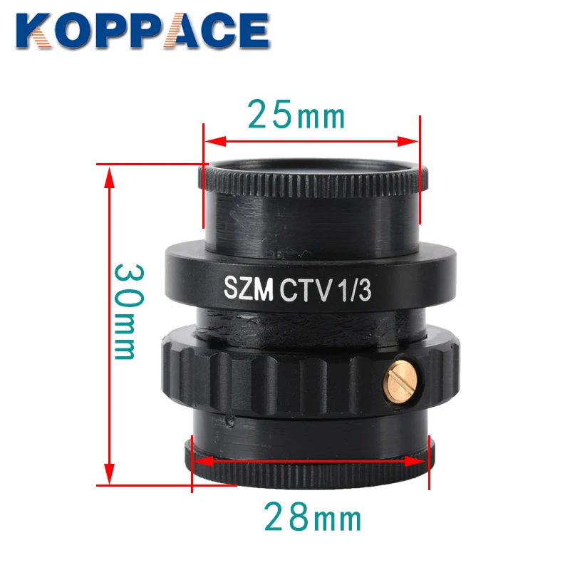 KOPPACE 3.5X-90X Trinocular Microscope Lens Trinocular Industrial Microscope Lens 1/3 CTV Adapter Continuous Zoom Lens