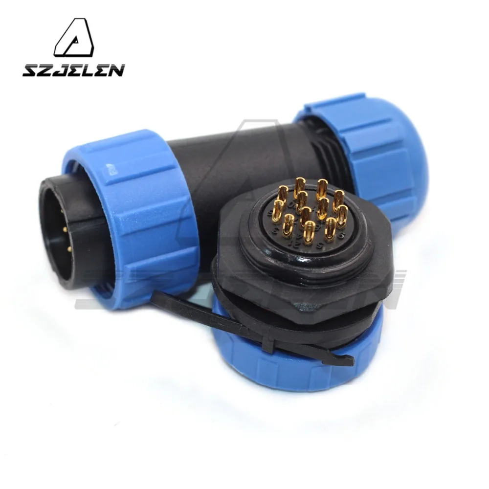 SP21 Plug 12pin Socket LED Waterproof Power Cable IP68 Connector 5A