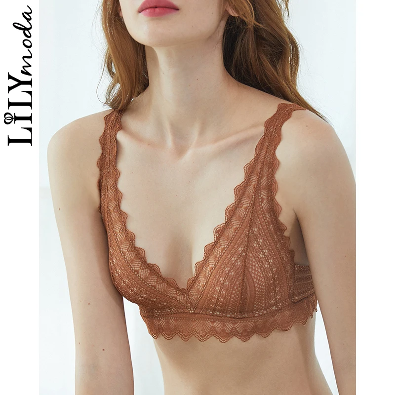 

LILYMODA 2018 Fashion Women Comfortable Lace Sexy Bralette Bra Brassiere Full Cup Underwear Female Lingerie New Arrivals