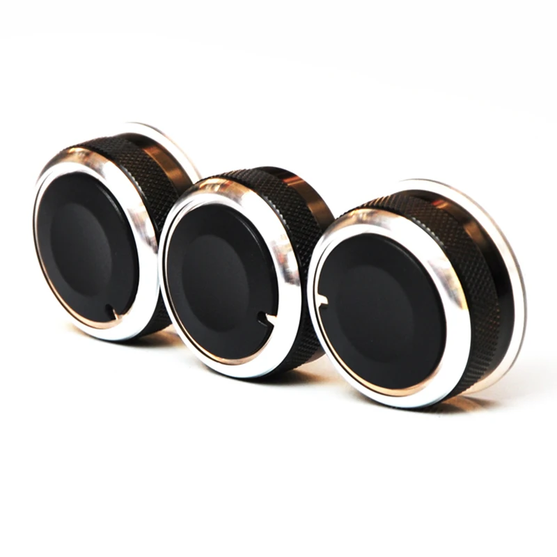 3pcs/set car ac knob aluminum alloy air conditioning knobs heat control switch For Toyota old corolla before 2016 BYD F3 F3R