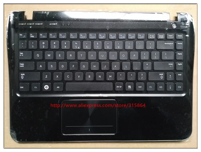 

US New laptop keyboard with touchpad palmrest for samsung SF310 SF311 BA75-03043G black English