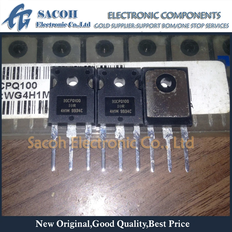 

Refurbished Original 10Pcs/Lot 30CPQ100 30CPQ100PBF OR 30CPQ150 30CPQ150PBF TO-247 30A 100V Schottky Rectifier