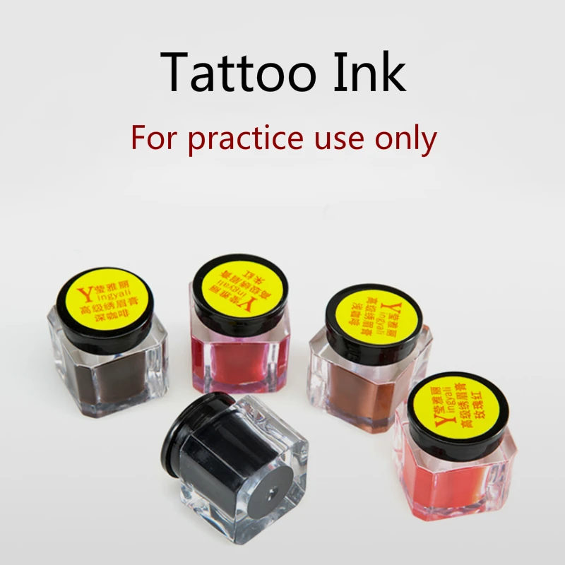 

1Pcs Tattoo Practice Pigment Ink Permanent Makeup Ink Microblading Supplies For Beginners Practice Brows Lips Eyeline Tattoo