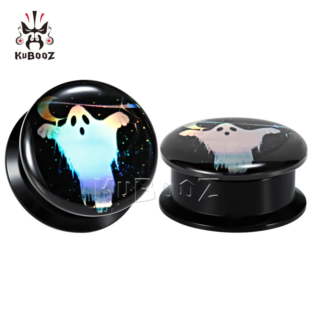 Wholesale Price Picture Logo Acrylic Ear Piercing Body Jewelry Expanders Earrings Tunnels Plugs Fashion Gauges For Gift 44PCS