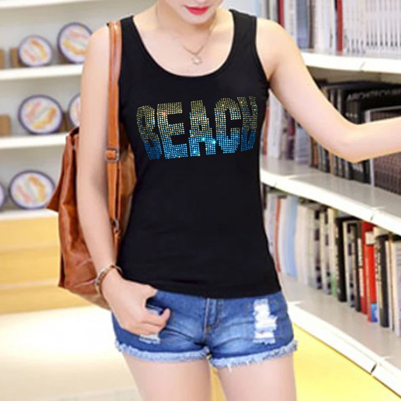 Women's Vest New Fashion Letter Simple Design Suitable for Summer Cool Dress Dresses High Quality Women's Vests top