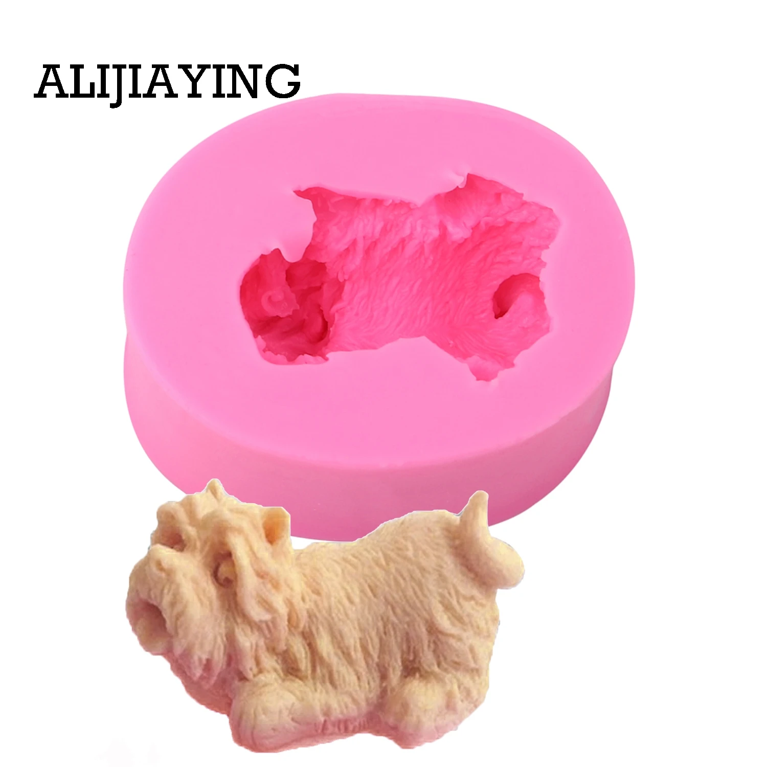 M0169 1Pcs 3D Dog Silicone Mold For Polymer Clay Chocolate Moulds Fondant Cake Decorating Tools for the baby shower favour gifts