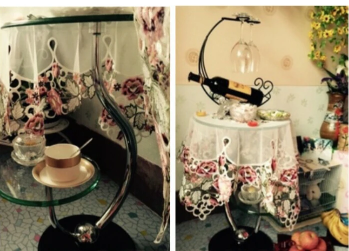 Gehärtetem glas kleine tee tisch