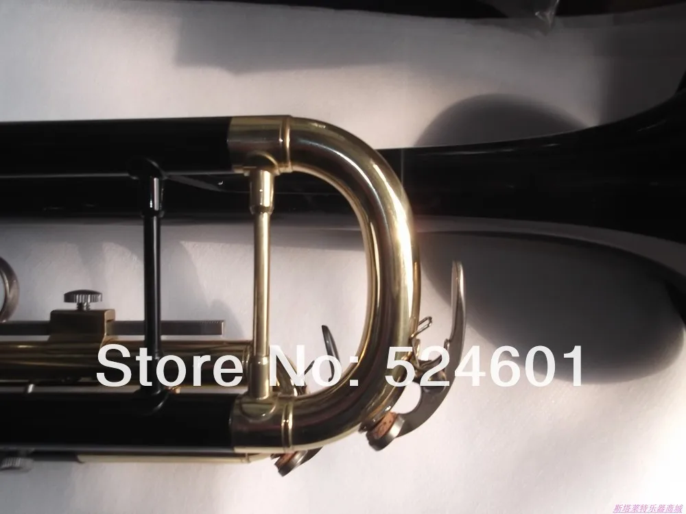 Customs Any Brand 1335 Bb Trumpet Brass Body Unique Black Gold-bonded Surface Trumpet Instrument Free Shipping With Case