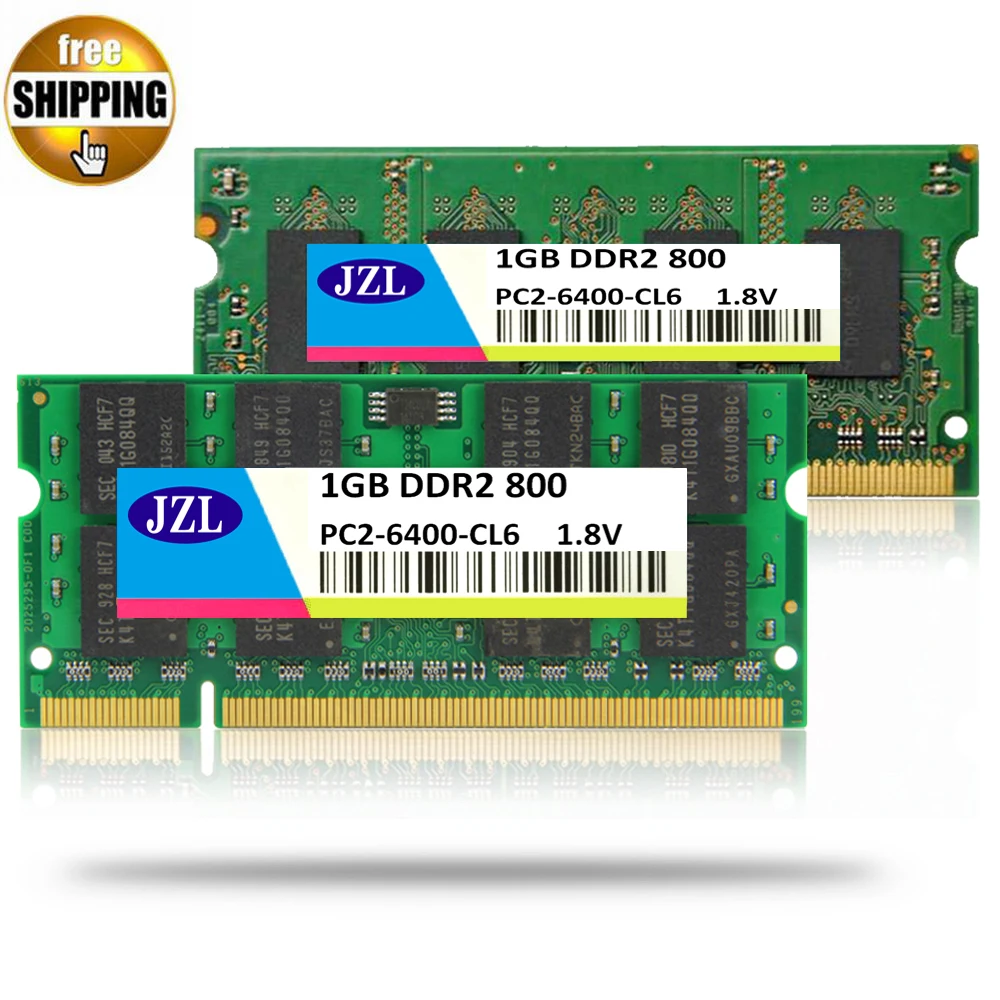 

JZL оперативная память для ноутбука, SODIMM PC2-6400 DDR2 800 МГц 200PIN 1 ГБ/PC2 6400 DDR 2 800 МГц 200 PIN 1,8 в CL6, ноутбук, компьютер SD Ram