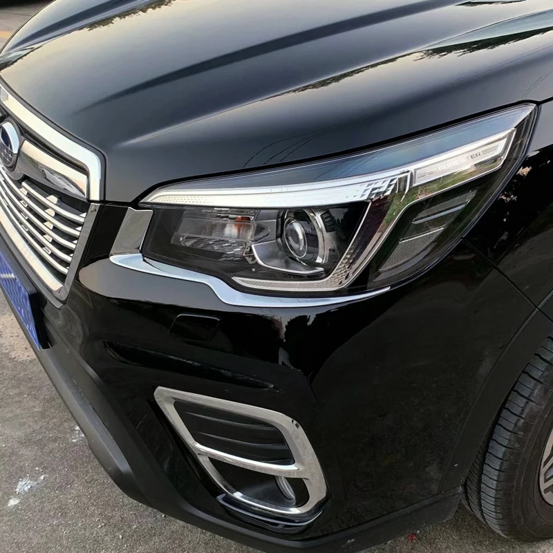 For Subaru Forester SK 2019 2020 2021 2022 2023 Chrome Exterior Head Light Frame Cover Trim Car Styling