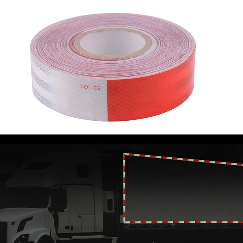 

Roadstar 5cmx50m DOT Reflective Tape - Red and White - DOT-C2 Conspiciuity Tape - COMMERCIAL ROLL