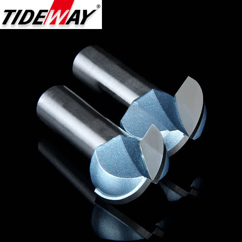 Tideway Industrial Cove Box Bit Milling Cutter 1/2 1/4 Shank Round Nose Tool for Wood Trimming Engraving Woodworking Router Bits