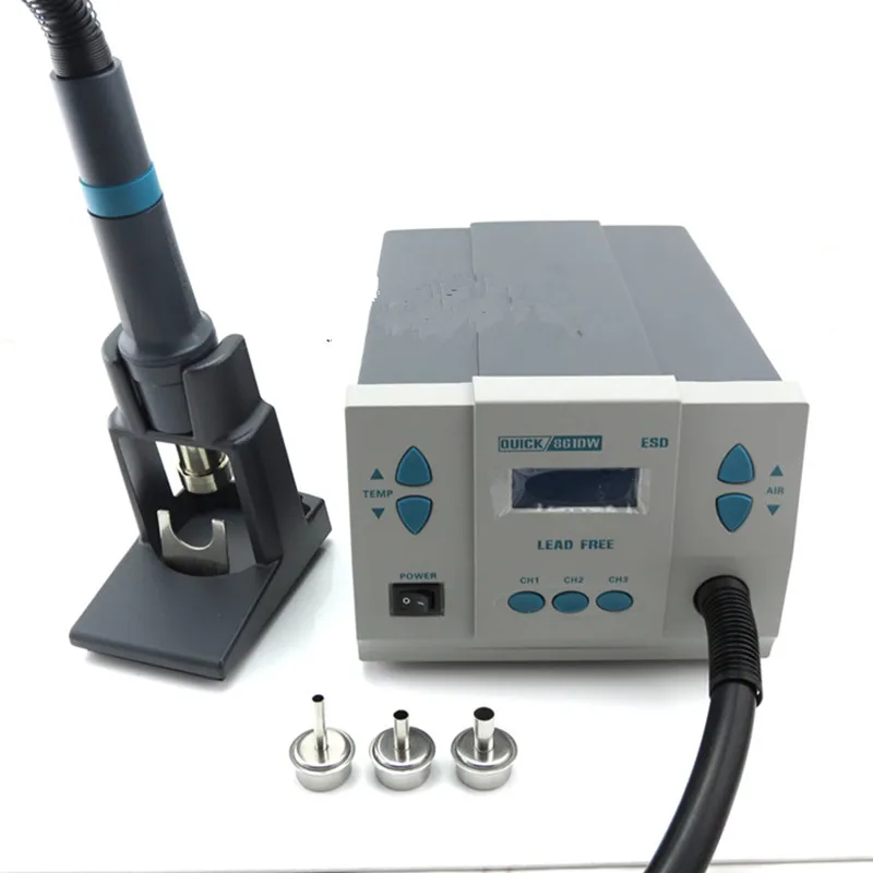 110V/220V 1000W Original QUICK 861DW Heat Gun Lead-free Hot Air Welding Station Hairdryer Soldering Hot Air Rework Station