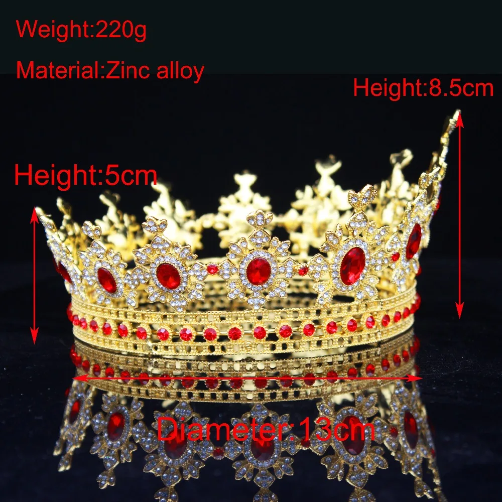 Crystal Queen Bridal Crown For Women Luxury Full Circle Wedding Tiara Pageant Prom Headpiece Wedding Bride Hair Accessories