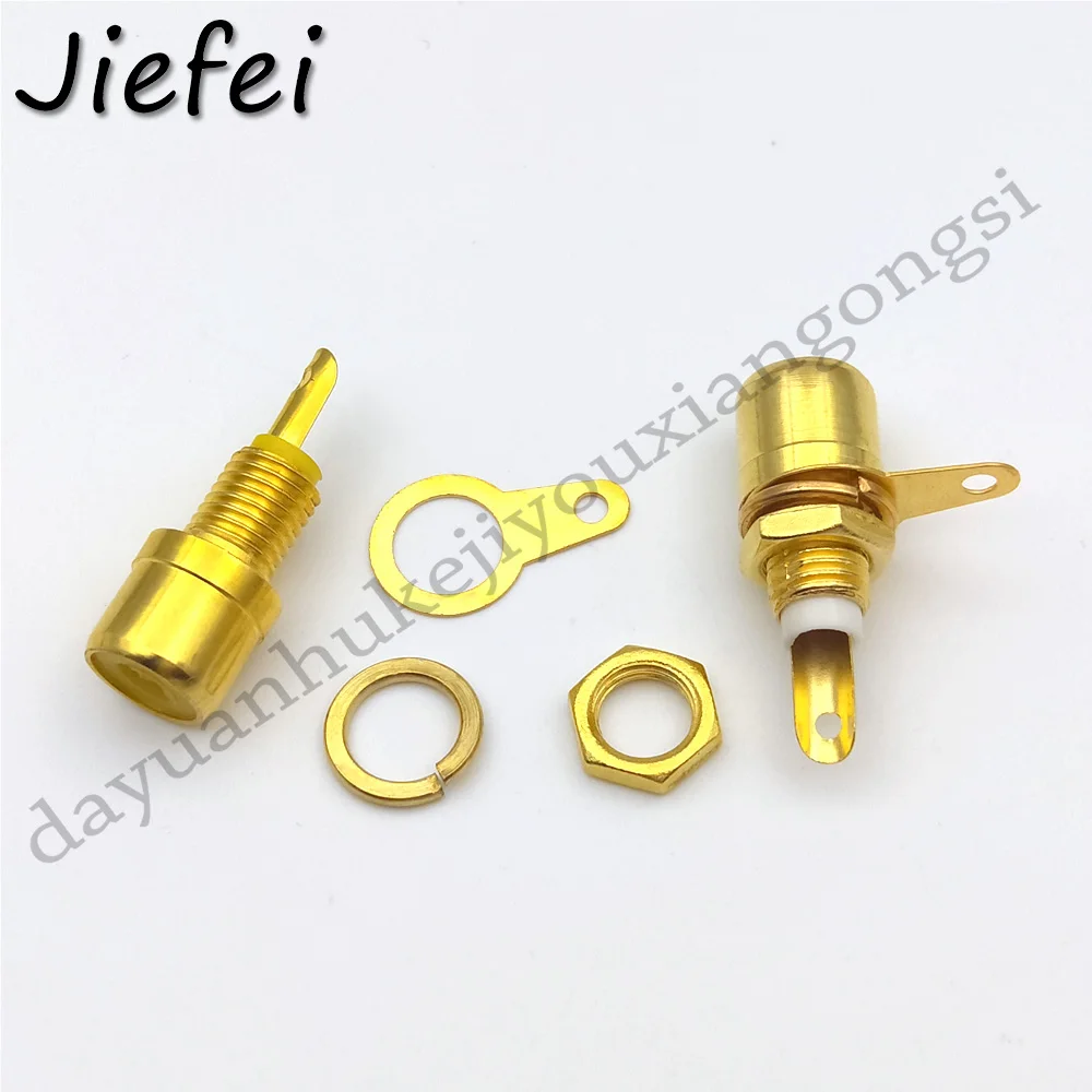 40pcs/100pcs 4 color Gold plated RCA Panel Mount Connector RCA Female Socket RCA Panel Mount Audio Socket Plug Connector