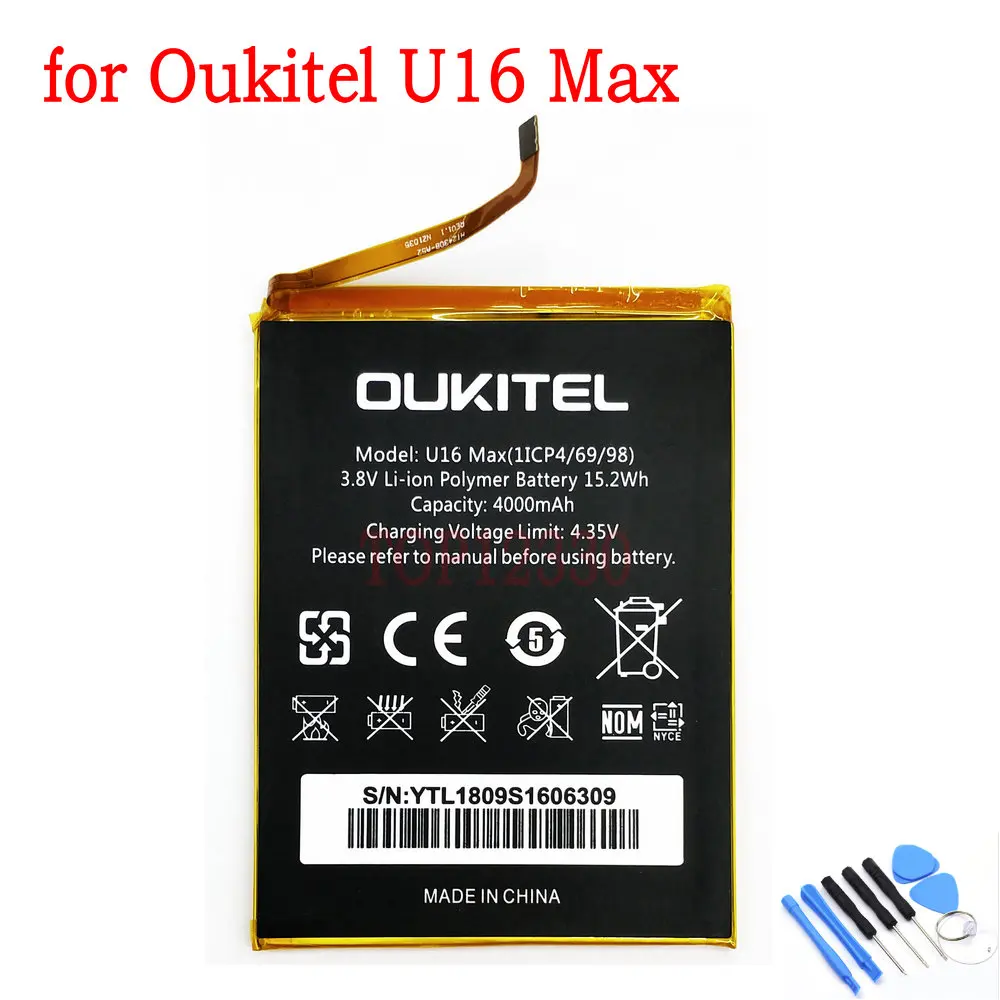 

Original 3000mAh Battery For Oukitel U16 Max U16MAX Mobile Phone