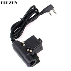 Adaptador de Cable táctico U94 PTT para walkie-talkie, adaptador de auriculares militar Z113 para Motorola Kenwood TYT F8 BAOFENG 5R, Radio de caza