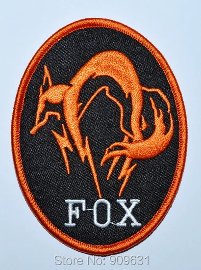 

METAL GEAR SOLID FOX HOUND LOGO BADGE PS4 COSPLAY BLACK OPS HI VIZ IRON ON PATCH