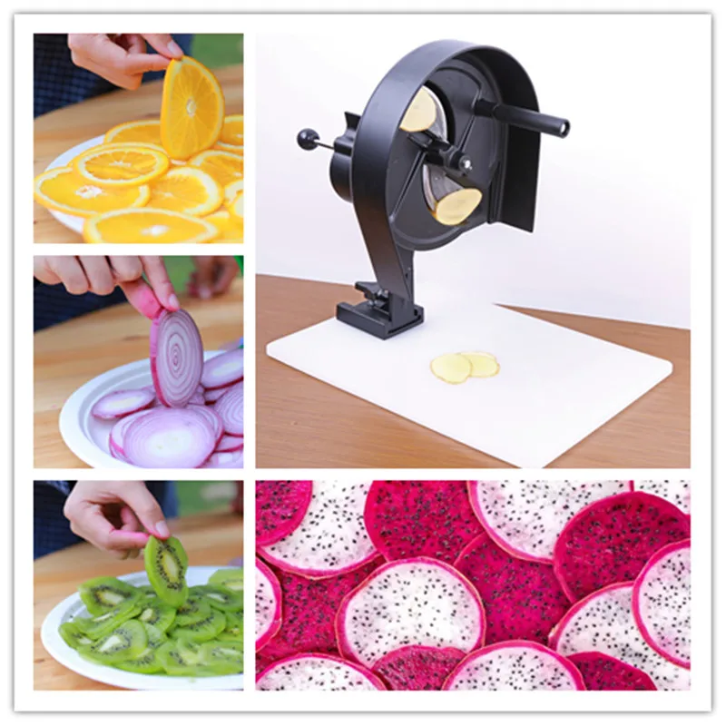 Commercial lemon food slicing slicer multifunctional manual fruit vegetable flaker potato grapefruit orange chipping machine