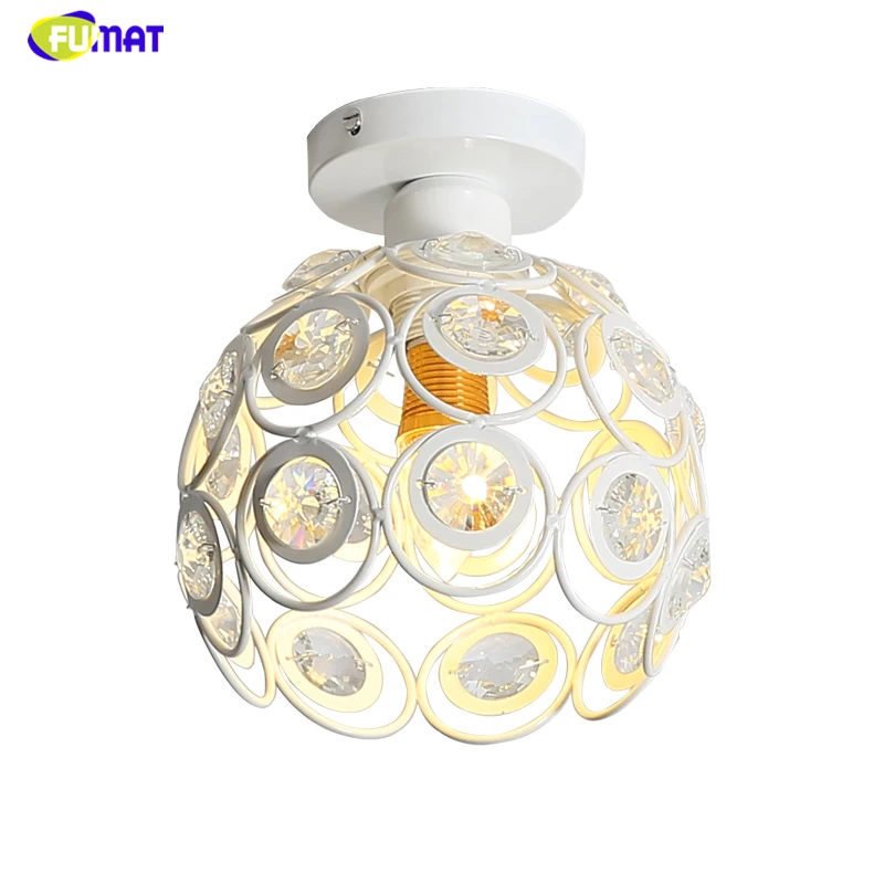 

FUMAT Crystal Ceiling Lights White Creative Crystal Minimalist Ceiling Light Simple Bedroom Corridor Aisle Ceiling