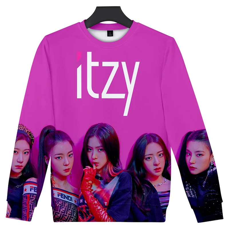 Spring Autumn Itzy Kpop 3d Hoodies Print Fashion Hip Hop Men Women Capless Sweatshirt Casual Long Sleeve 3D Hoodie Pullover Tops