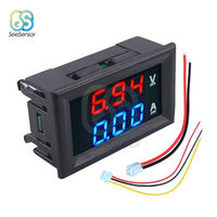 0.28 inch Mini Digital Voltmeter Ammeter DC 100V 10A Voltmeter Current Meter Tester Panel Red Blue Dual LED Display