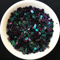 10 g/lotto (3000pcs) 3 millimetri AB Nero Del Chiodo Paillettes PVC Flat Round Paillettes Paillettes Da Sposa Cucito Del Mestiere, Per Bambini FAI DA TE Decorazione Sottile Pellicola