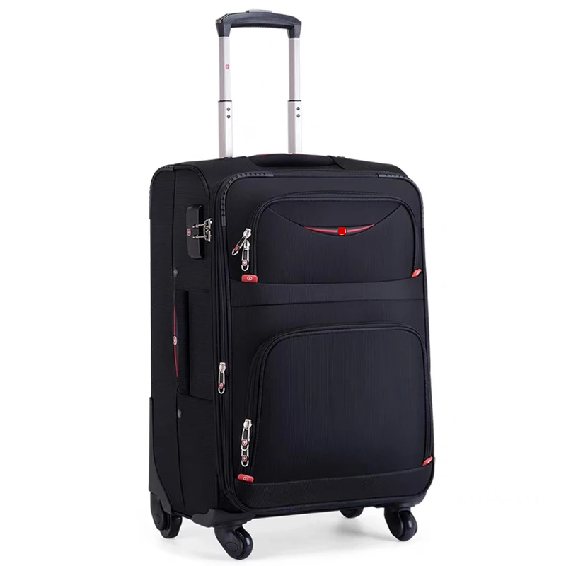 Hot! Nieuwe Zwitserse Merk Business Rolling Bagage Set Met Handtas Universele Wiel Doek Doos Mannen Mode Koffer Trolley Reistas