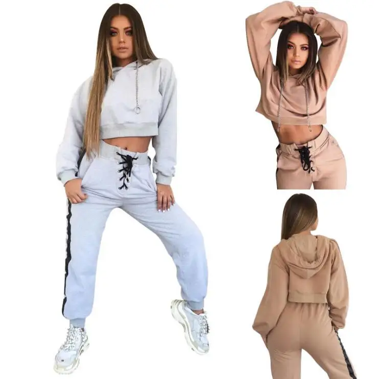 

BKLD Casual Tracksuit Women Set 2024 Autumn Two Piece Set Long Sleeve Hoodies Pullover And Pants Set Women Tracksuits Outfits