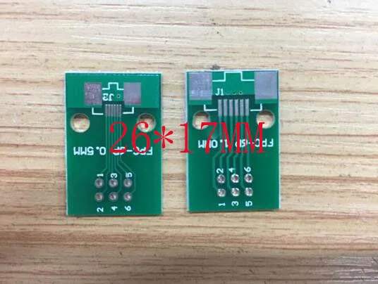 

Бесплатная доставка, 100 шт., FPC 6-контактный адаптер, фотоадаптер, 2,54 dip TFT ЖК-панель, 1 мм, 0,5 мм шаг, двусторонняя печатная плата