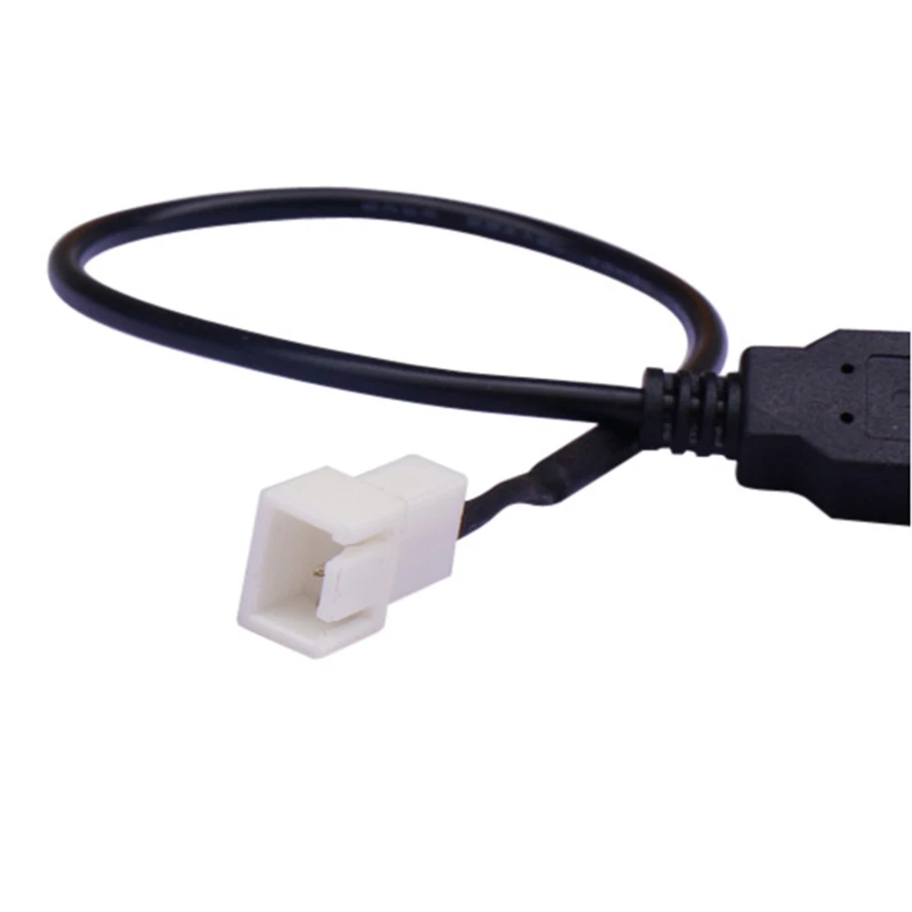 USB A Male to 2 Pin Case Fan Adapter Connector Cable for PC Desktop Computer