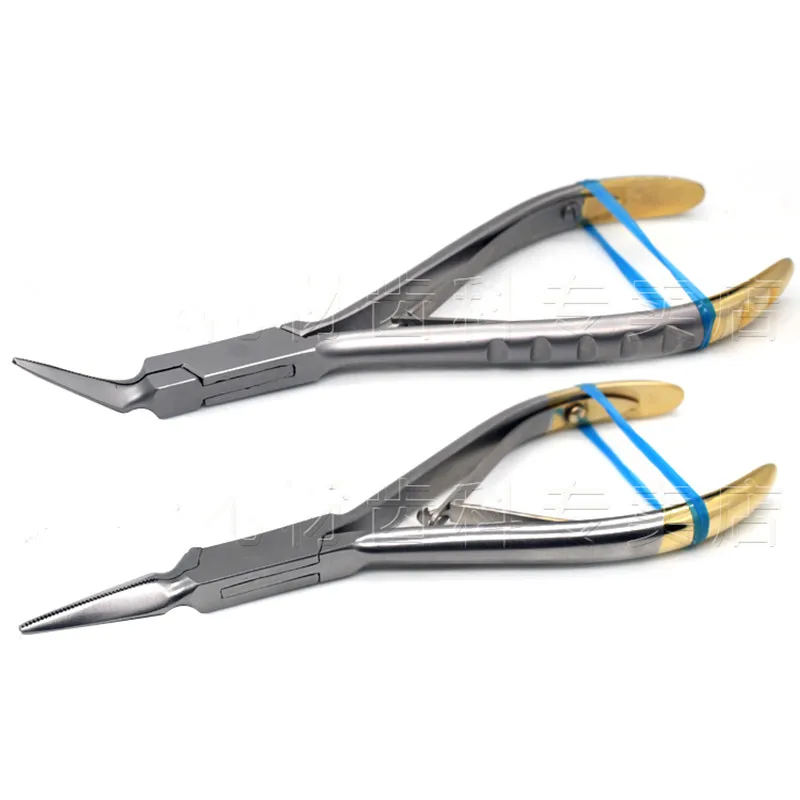 Dental stump Tweezers Tooth removal Tweezers Minimally invasive grip Tooth forceps Straight / Curved for choose