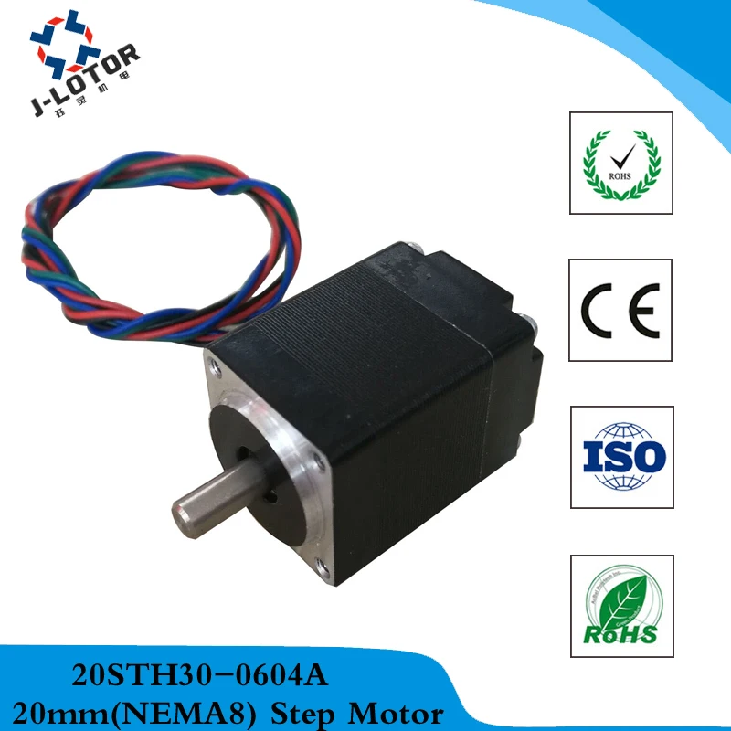 20BYGH30 1.8deg. 2-phase 20mm*30mm NEMA8  Stepper Motor 20BYG30 0.6A 180g.cm Hybrid 20 Stepping Motor JL20STH30-0604A