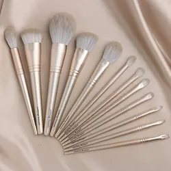 Yutong 2019 New Year Collection 12-Brushes Set - Shiny Golden Handle & Very-Soft Bristle Beauty Makeup Brush Kit