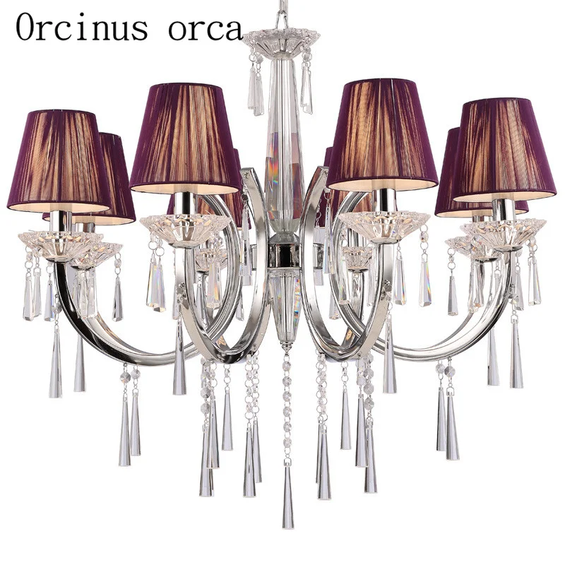 European luxury crystal chandelier duplex building  villa staircase bedroom hotel modern Chandelier free shipping