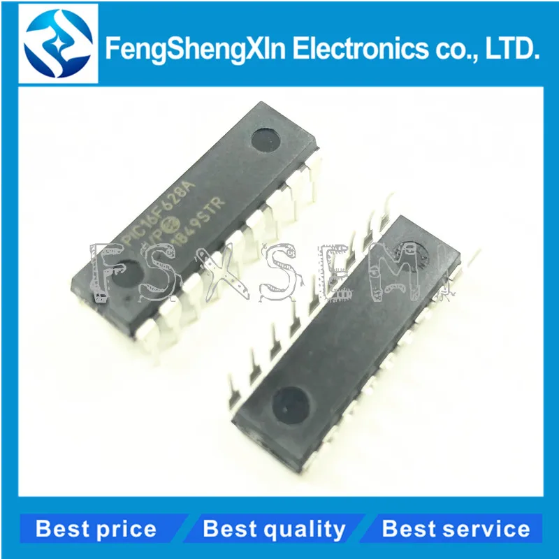 10pcs/lot 100% New PIC16F628A-I/P  PIC16F628  DIP-18  Flash-Based, 8-Bit CMOS Microcontrollers with nanoWatt Technology