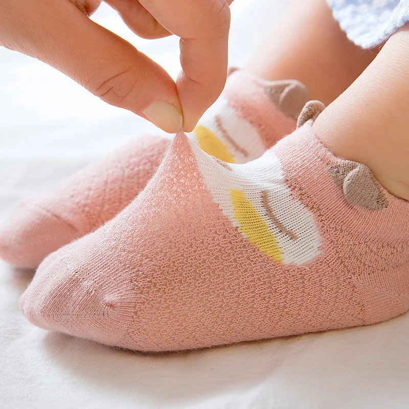 Baby Socks Newborn 5Pairs/lot Summer Mesh Thin Baby Socks for Girls Cotton Infant Casual Boy Girls Toddler Socks Cartoon