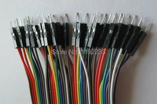 40pcs in Row Dupont Cable 21.5 cm 2.54mm 1pin 1p-1p Male to Male jumper wire for Arduino Wholesale/Retail