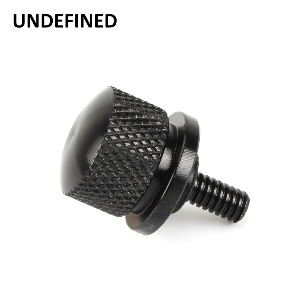 Black Motorcycle Rear Seat Bolt CNC Fender Bolts Knurled Screw For Harley Dyna Super Glide Low Rider Touring Electra Glide 96-15