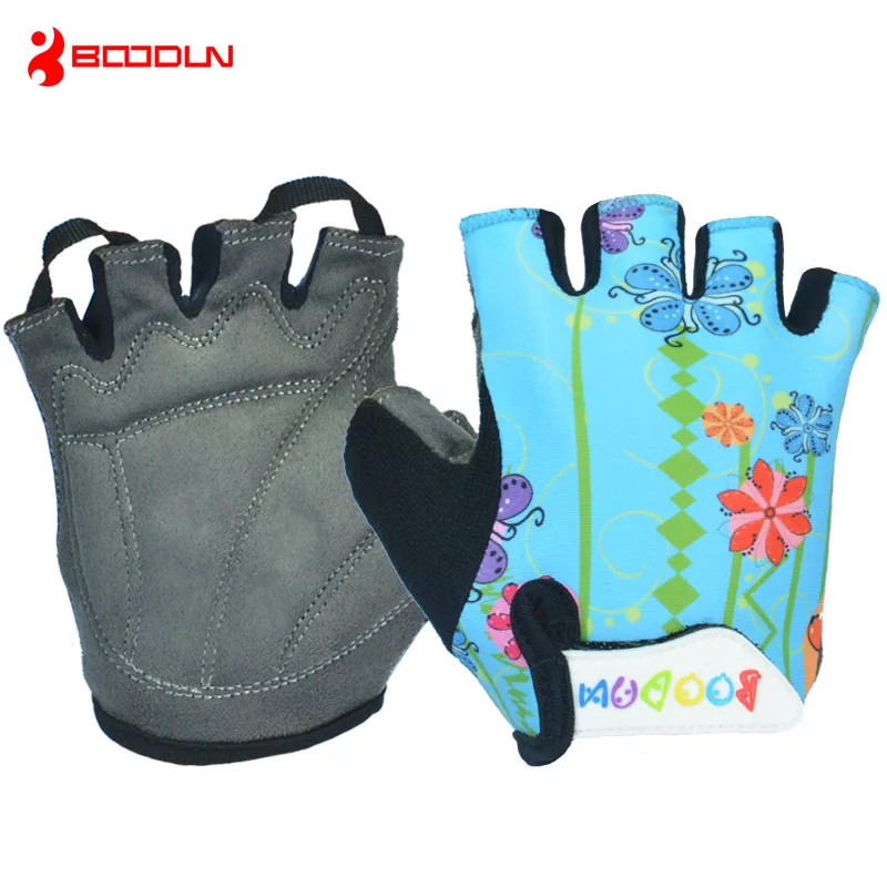 BOODUN New Outdoor gloves Half finger Breathable Breathable Outdoor climbing Non-slip Bicycle Sports Child Male Bracers Female