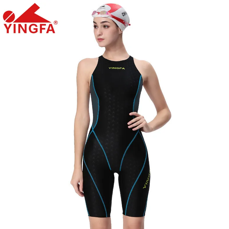 Yingfa 953 New Professional Women Swimsuit One Piece Sharkskin Swimwear Racing Competition Tights Girl Bathing Suit Plus Size