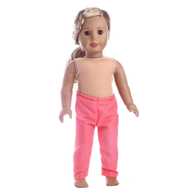 Fashion Handmade colorful Doll pants Fit 18 Inch American Doll & 43 Cm Born Doll For Generation Toy