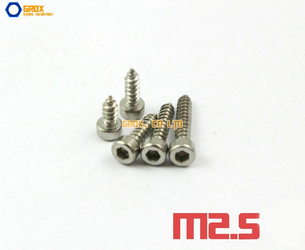 

M2.5 304 Stainless Steel Hexagon Socket Cap Head Self Tapping Screws