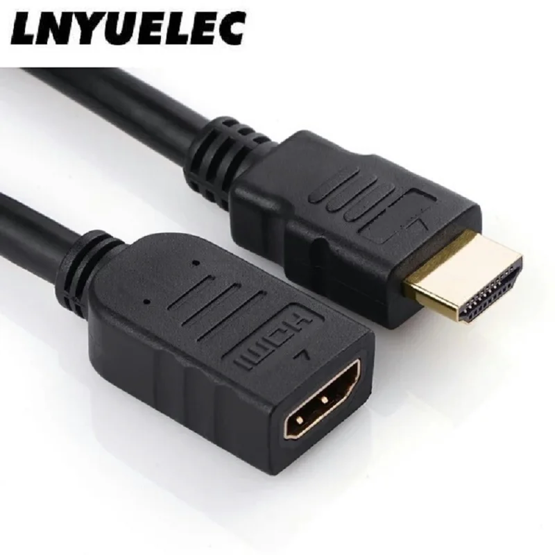 HDMI-compatible Extension Cable male to female 30CM/50CM/1M/2M/3M 3D 1.4v Extended Cable for HD TV LCD Laptop PS3 Projector