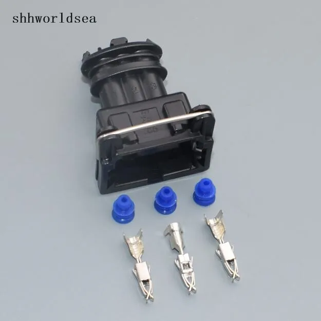 

shhworldsea 10sets 3pin 3 way sensor connector kit case for car engine loom crank cam loom for ford