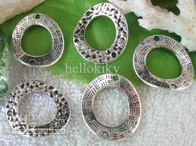 

300PCS Tibetan silver circle link connector A10445