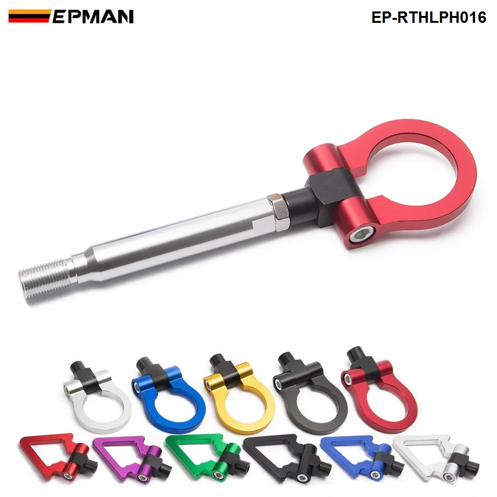 EPMAN - Jdm Car Billet Aluminum Screw-On Front Rear Jdm Auto Tow HooK Ring Kit For Subaru WRX/WRX BRZ  EP-RTHLPH016