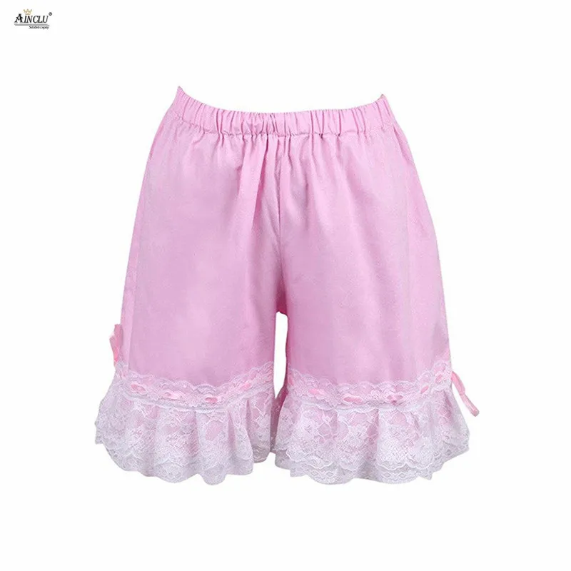 Womens Ainclu Cotton Sweet Cute Pink Lace Above Knee/Mini Lolita Bloomers/Shorts