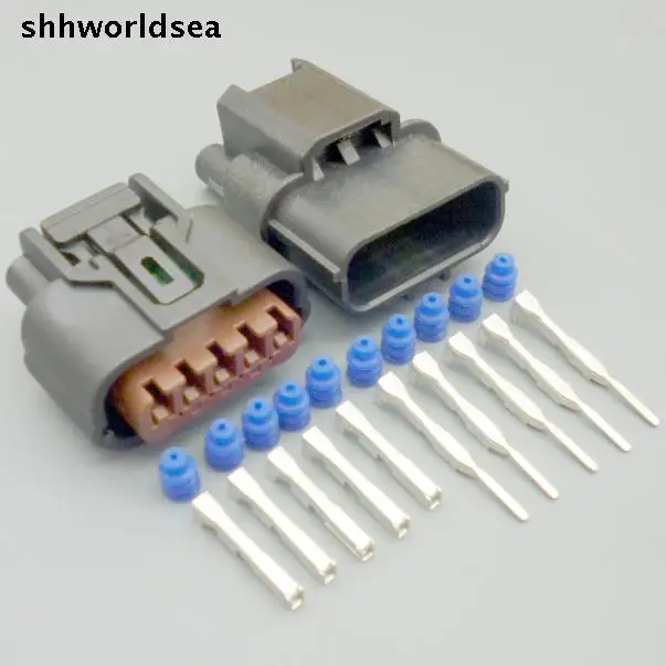 

Shhworldsea 5 Pin 6189-1081 6189-6909 Female Male 1.2mm Automotive Car Waterproof Connector Plug Auto Oxygen Sensor Plug