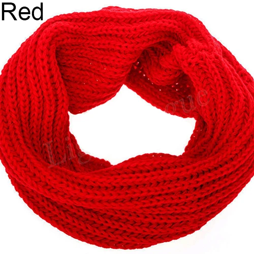 Fashion Unisex Winter Warm Infinity Circle Cable Knit Cowl Neck Long Scarf Shawl